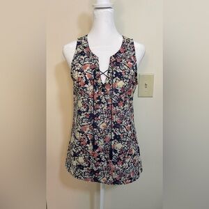 Sanctuary Clothing Women’s Sleeveless V Neck Tank Top Blouse Floral Sz Small.